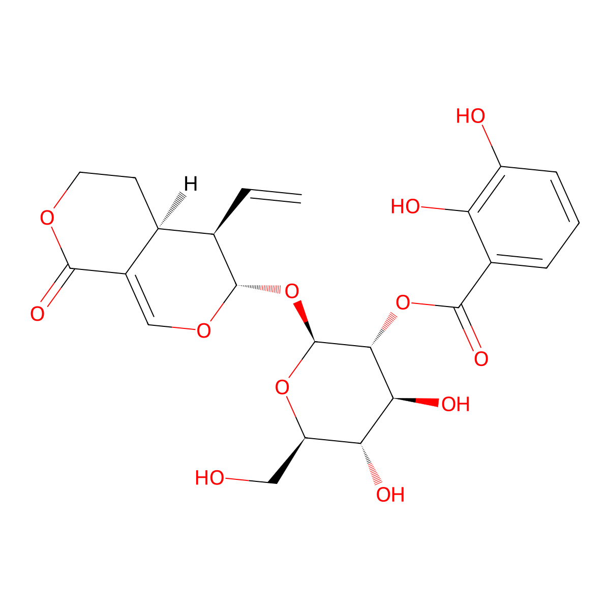 2'-O-(2,3-Dihydroxybenzoyl)sweroside molecular structure, CAS 172518-55-7