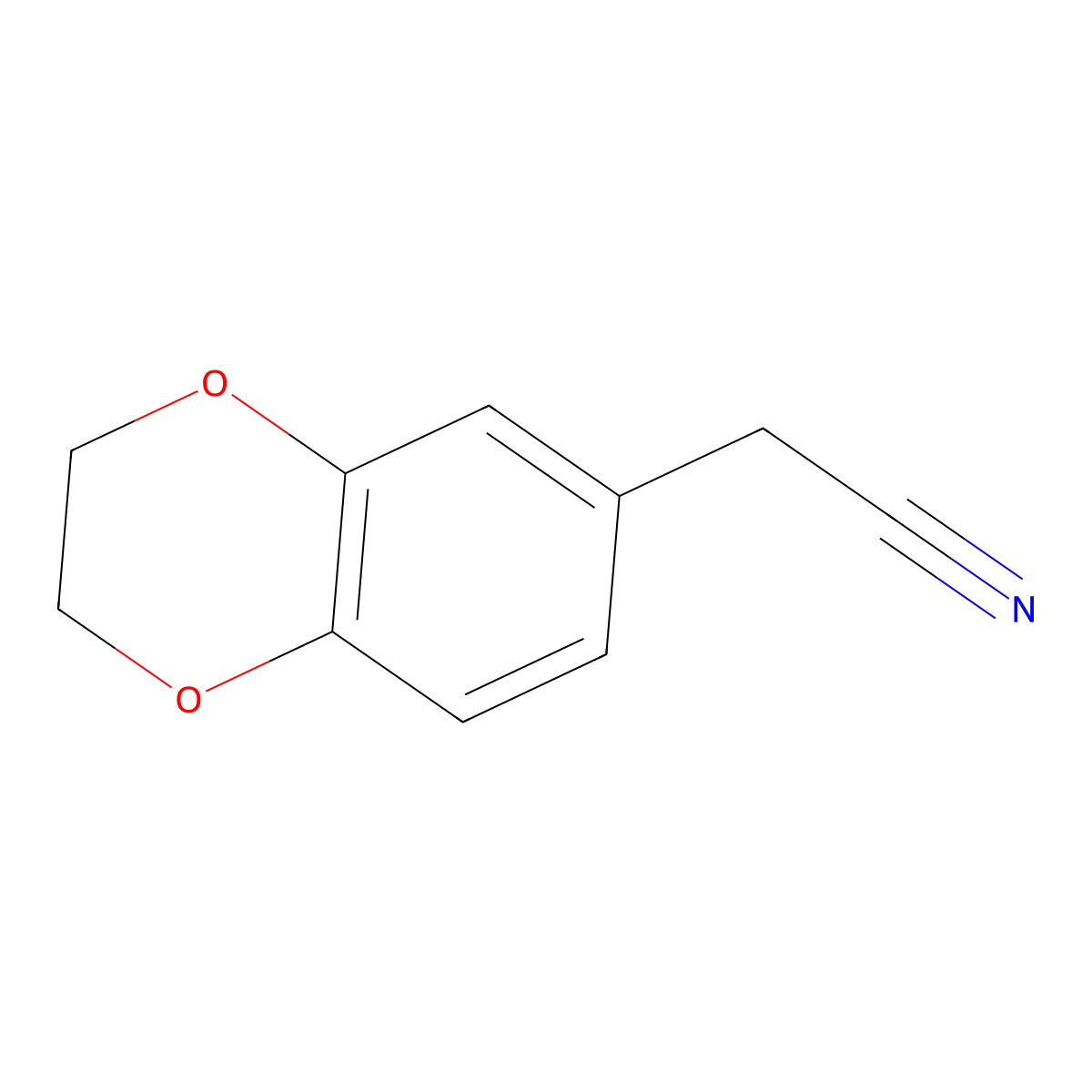 2-(2,3-Dihydro-1,4-benzodioxin-6-yl)acetonitrile molecular structure, CAS 17253-10-0