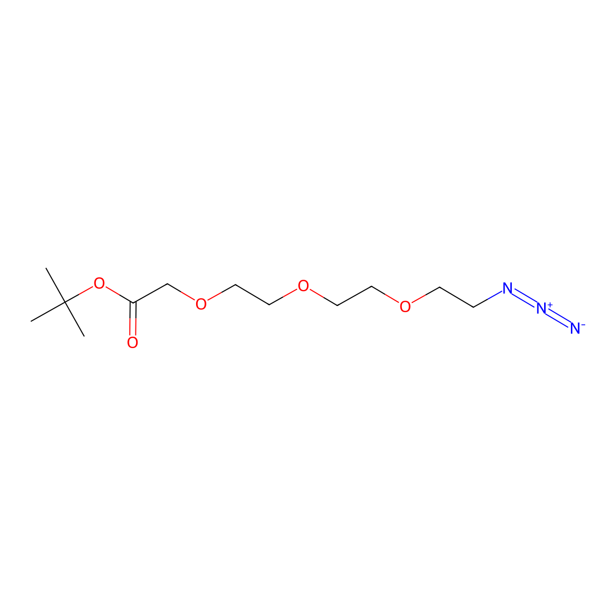 Azido-PEG3-CH2CO2-t-Bu molecular structure, CAS 172531-36-1