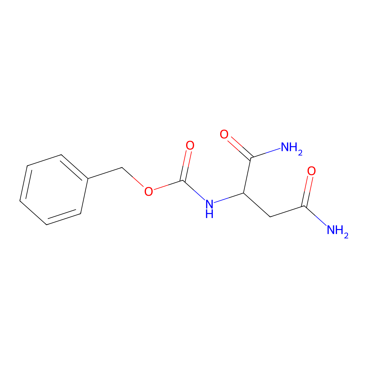 benzyl N-[(2R)-1,4-diamino-1,4-dioxobutan-2-yl]carbamate molecular structure, CAS 172533-95-8