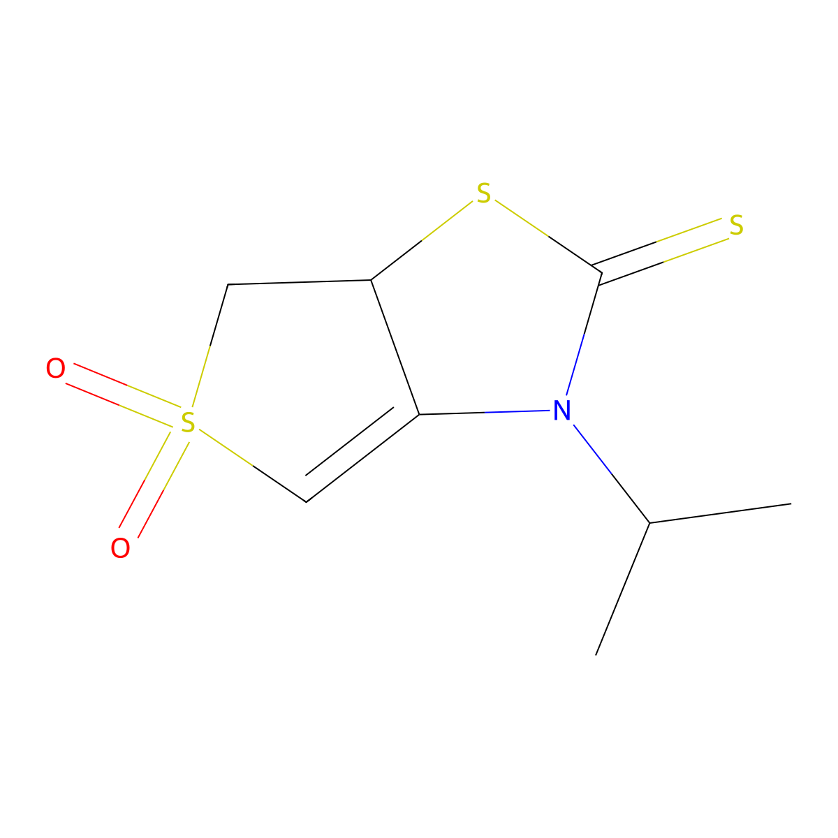 3-(propan-2-yl)-6,6a-dihydrothieno[3,4-d][1,3]thiazole-2(3H)-thione 5,5-dioxide molecular structure, CAS 172539-29-6