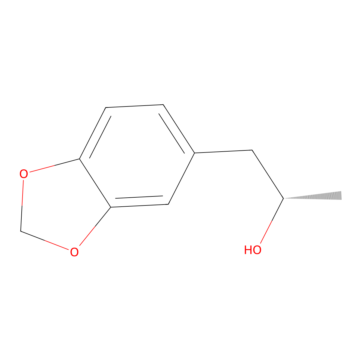(2S)-1-(1,3-dioxaindan-5-yl)propan-2-ol molecular structure, CAS 172542-26-6