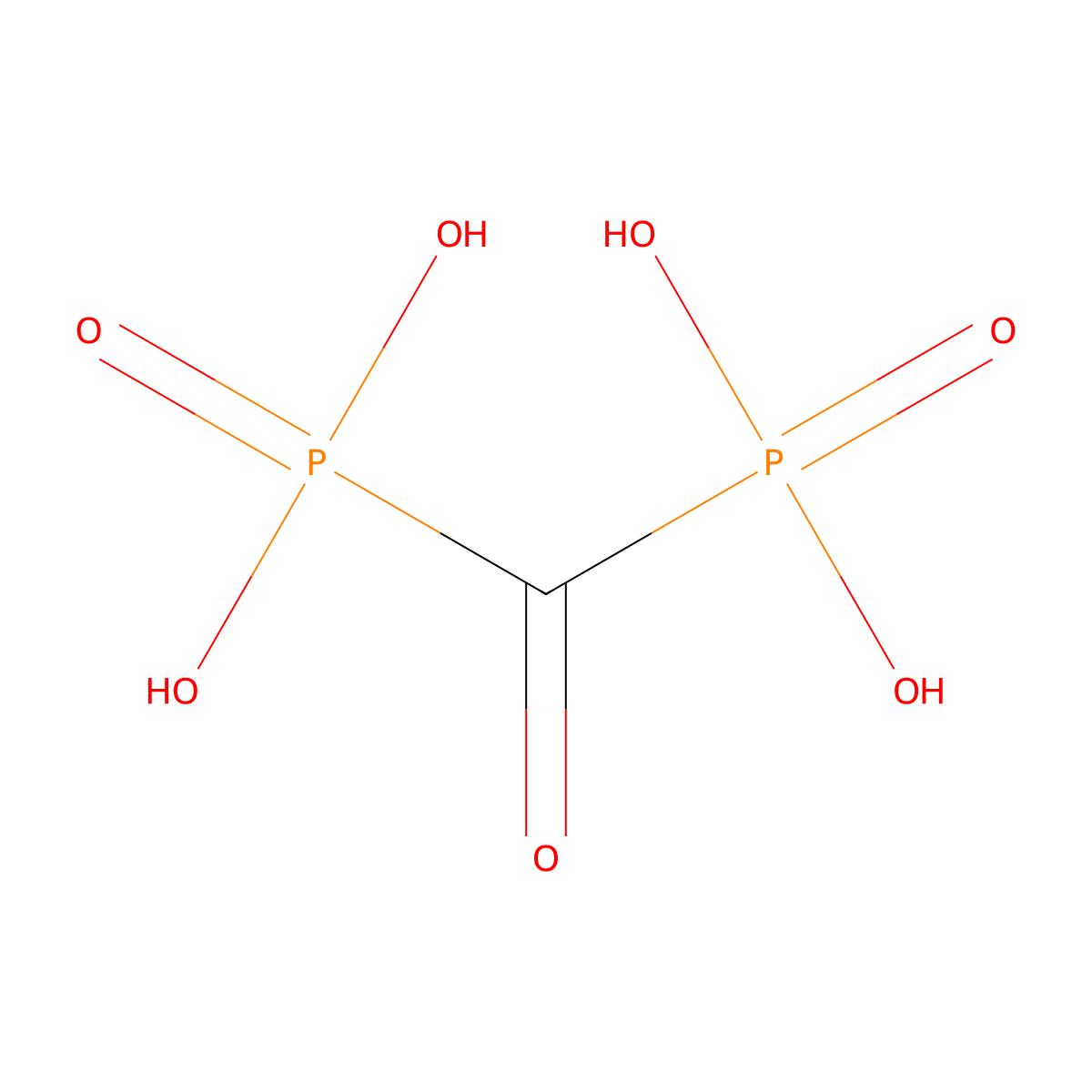 Carbonyldiphosphonate molecular structure, CAS 17255-30-0
