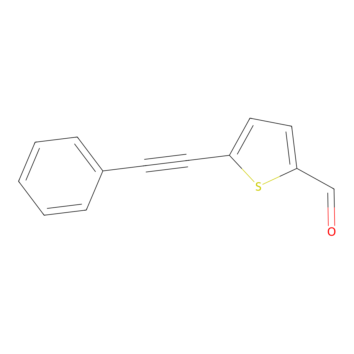 5-(Phenylethynyl)thiophene-2-carbaldehyde molecular structure, CAS 17257-10-2