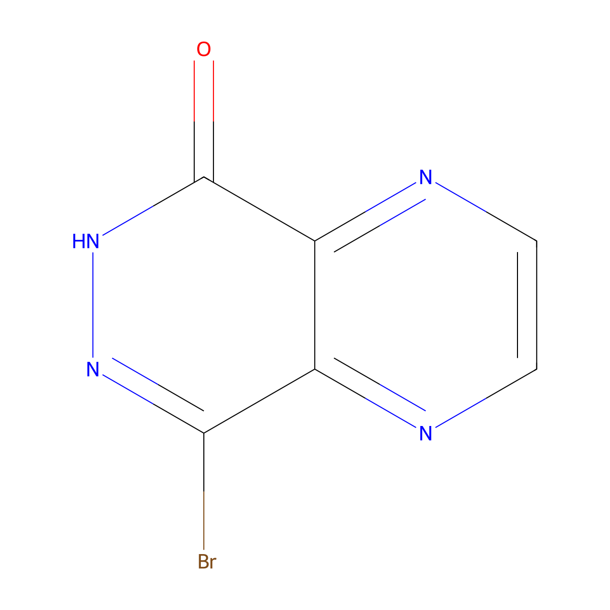8-Bromopyrazino[2,3-d]pyridazin-5(6H)-one molecular structure, CAS 17257-99-7