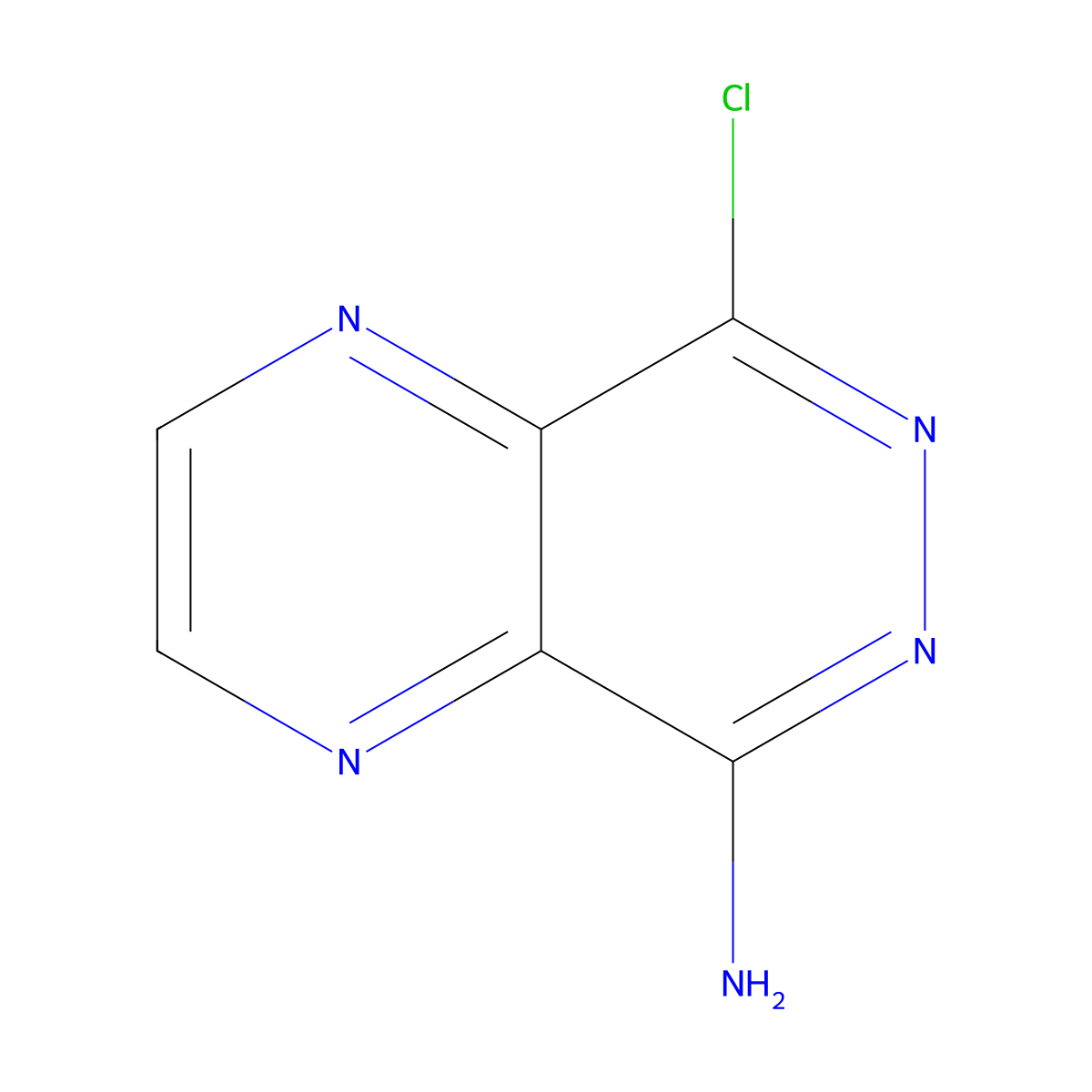 8-Chloropyrazino[2,3-d]pyridazin-5-amine molecular structure, CAS 17258-01-4