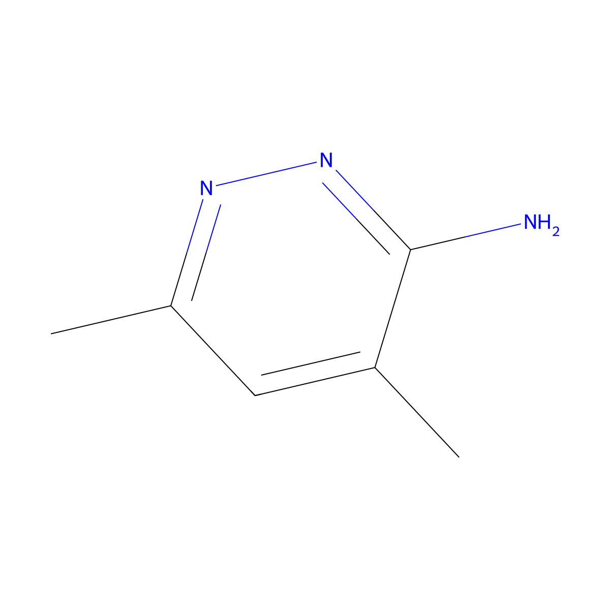 Pyridazine, 3-amino-4,6-dimethyl- molecular structure, CAS 17258-21-8
