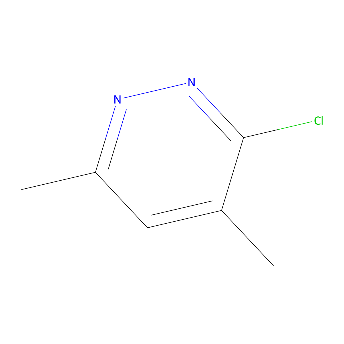 3-Chloro-4,6-dimethylpyridazine molecular structure, CAS 17258-26-3