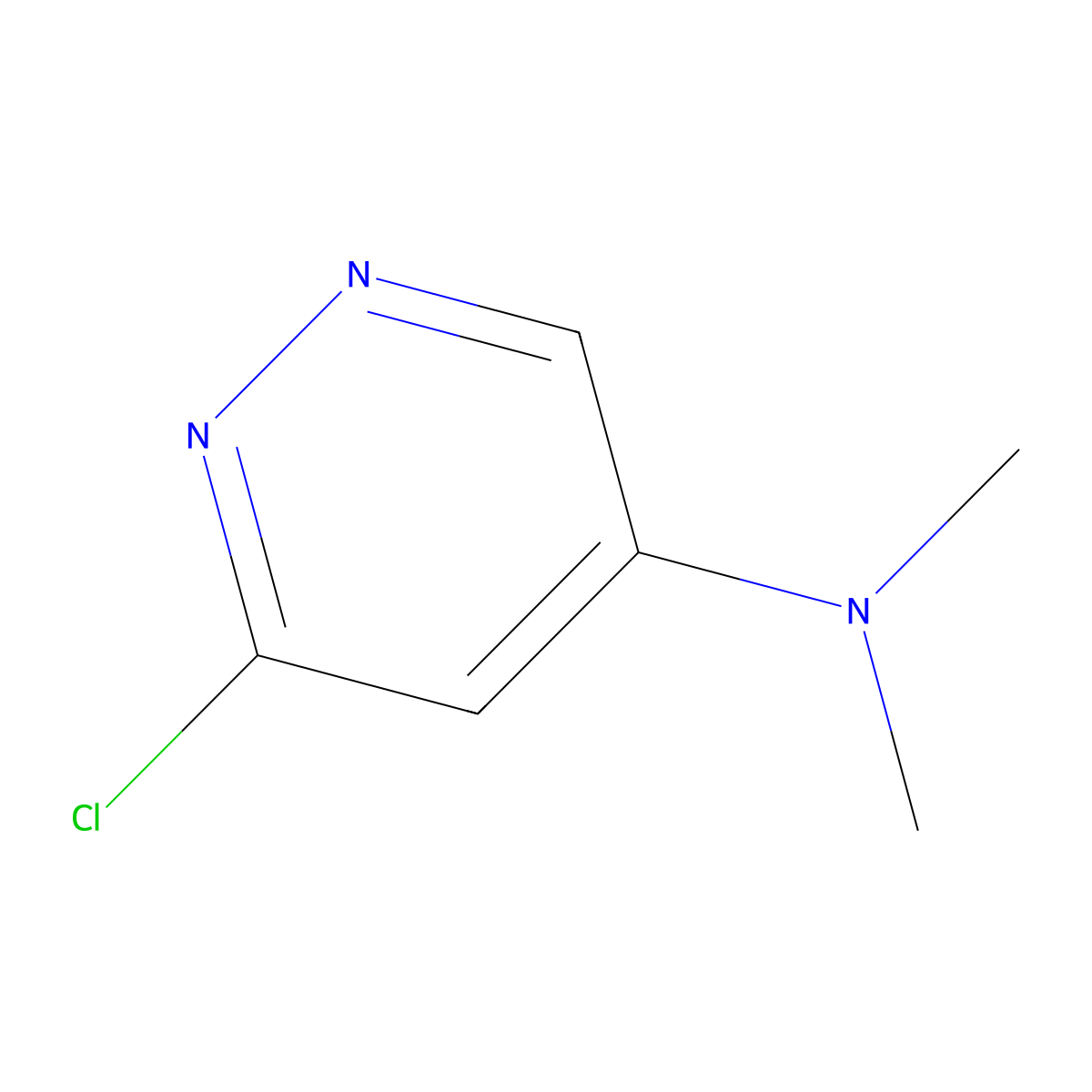 6-chloro-N,N-dimethylpyridazin-4-amine molecular structure, CAS 17258-37-6