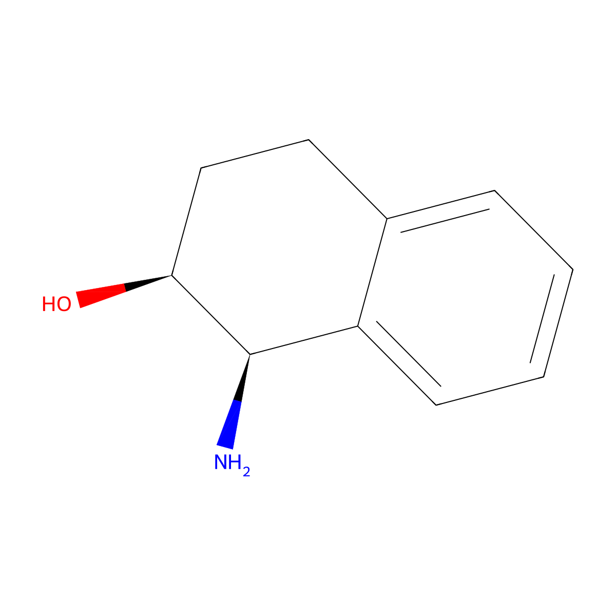 cis-1-Amino-1,2,3,4-tetrahydronaphthalen-2-ol molecular structure, CAS 172588-78-2
