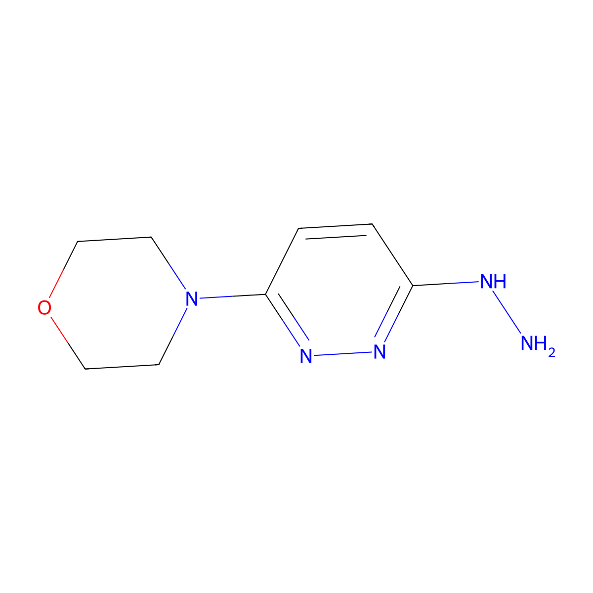 3-Hydrazino-6-morpholino-pyridazine molecular structure, CAS 17259-72-2