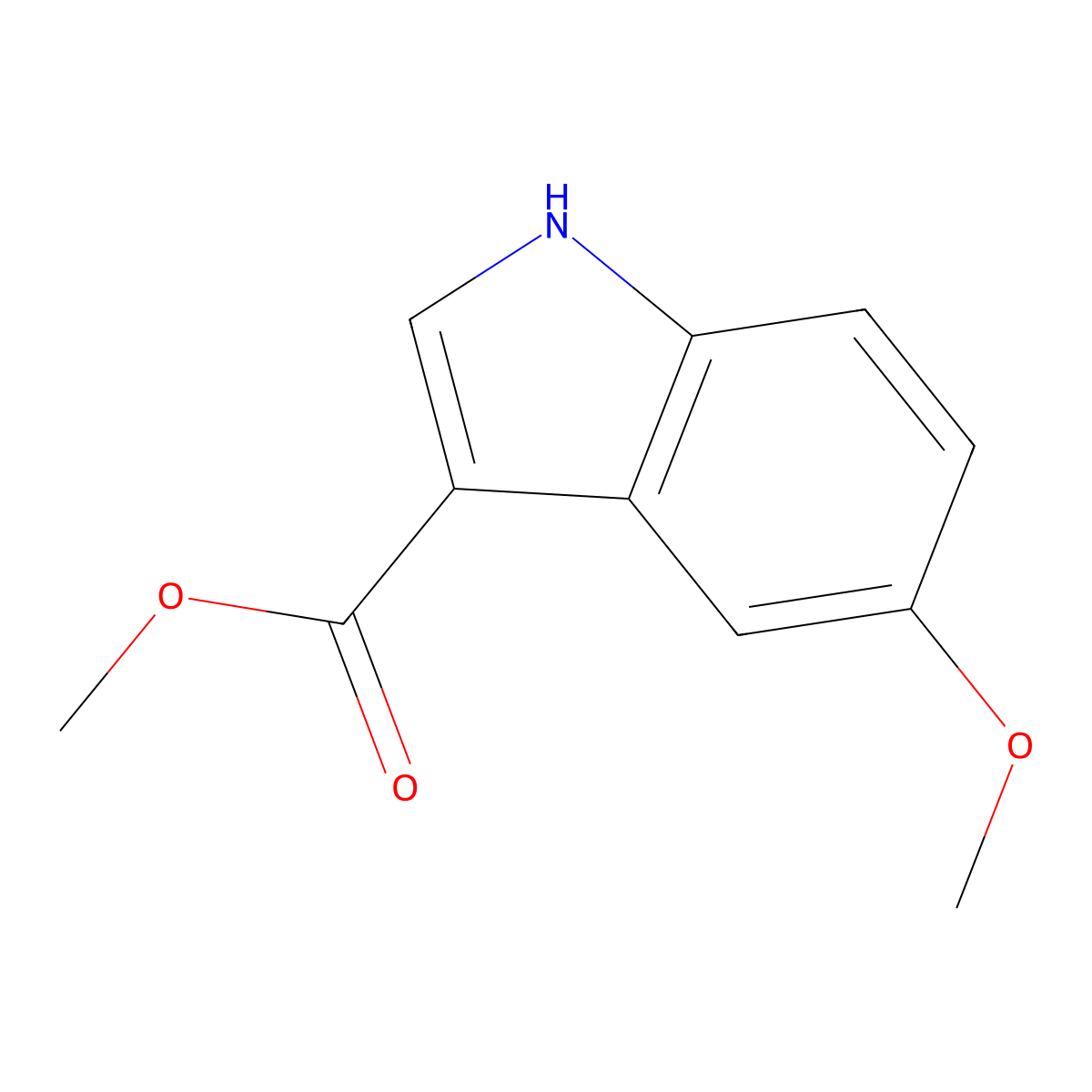 Methyl 5-methoxy-1H-indole-3-carboxylate molecular structure, CAS 172595-68-5