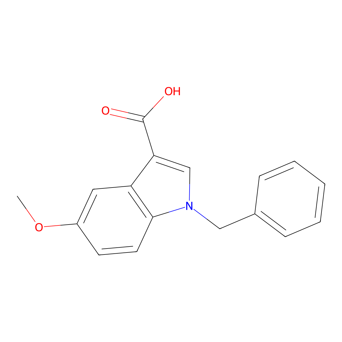 1-Benzyl-5-methoxy-indole-3-carboxylic acid molecular structure, CAS 172596-65-5