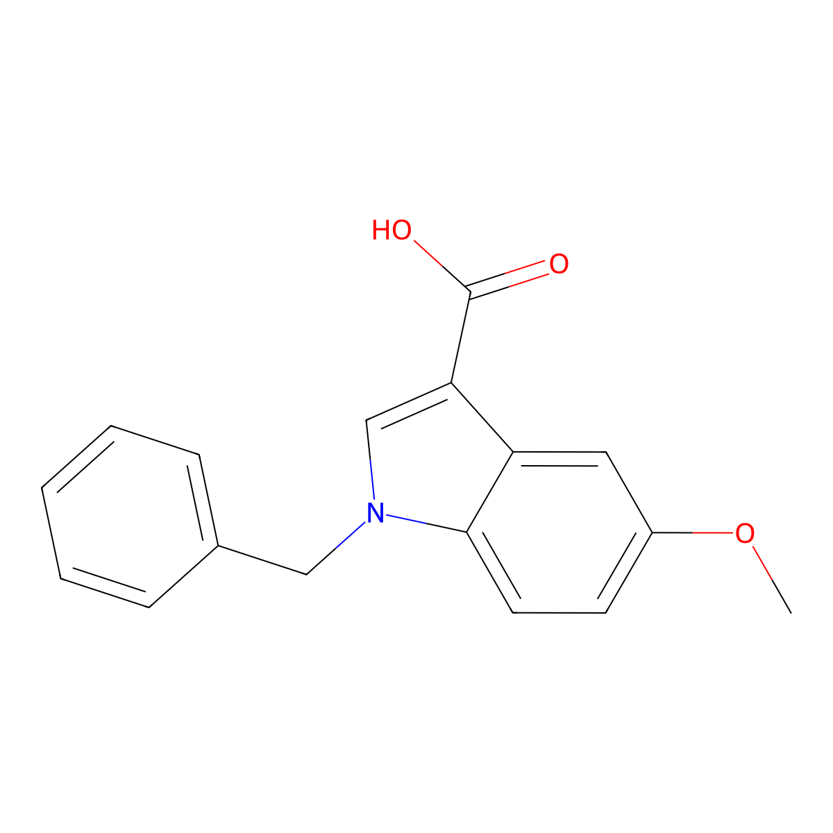 1-Benzyl-5-methoxy-indole-3-carboxylic acid molecular structure, CAS 172596-65-5