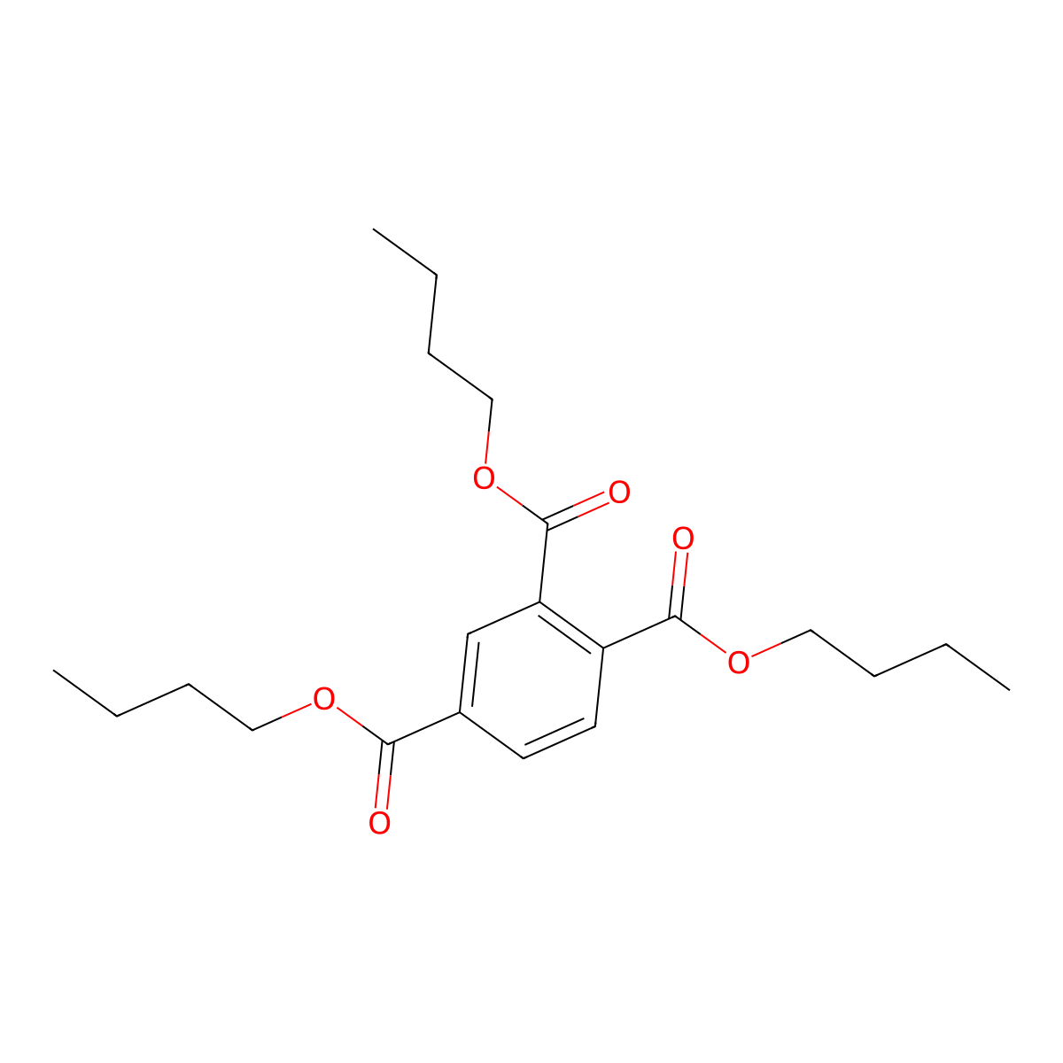 Tributyl benzene-1,2,4-tricarboxylate molecular structure, CAS 1726-23-4