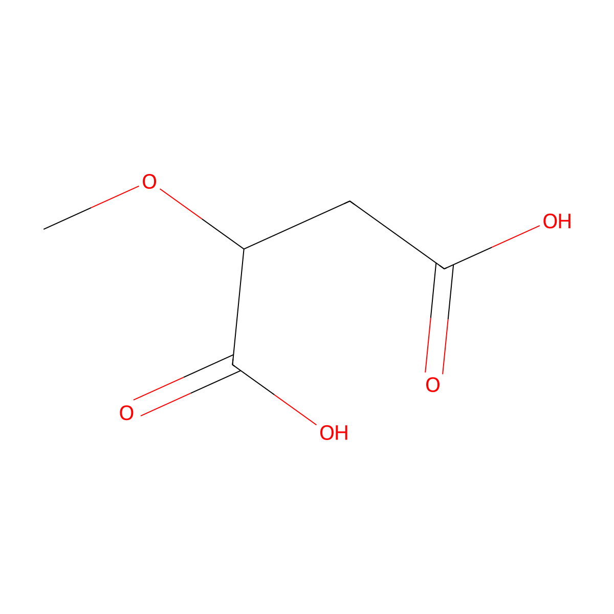 Methoxysuccinic acid molecular structure, CAS 1726-80-3