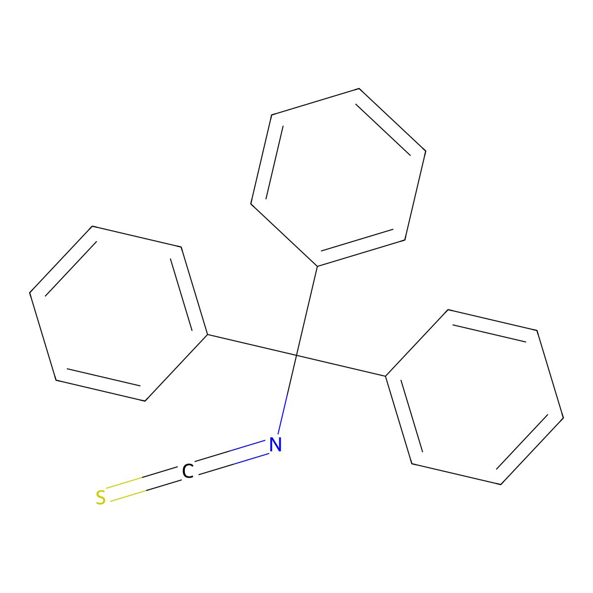 Trityl isothiocyanate molecular structure, CAS 1726-94-9