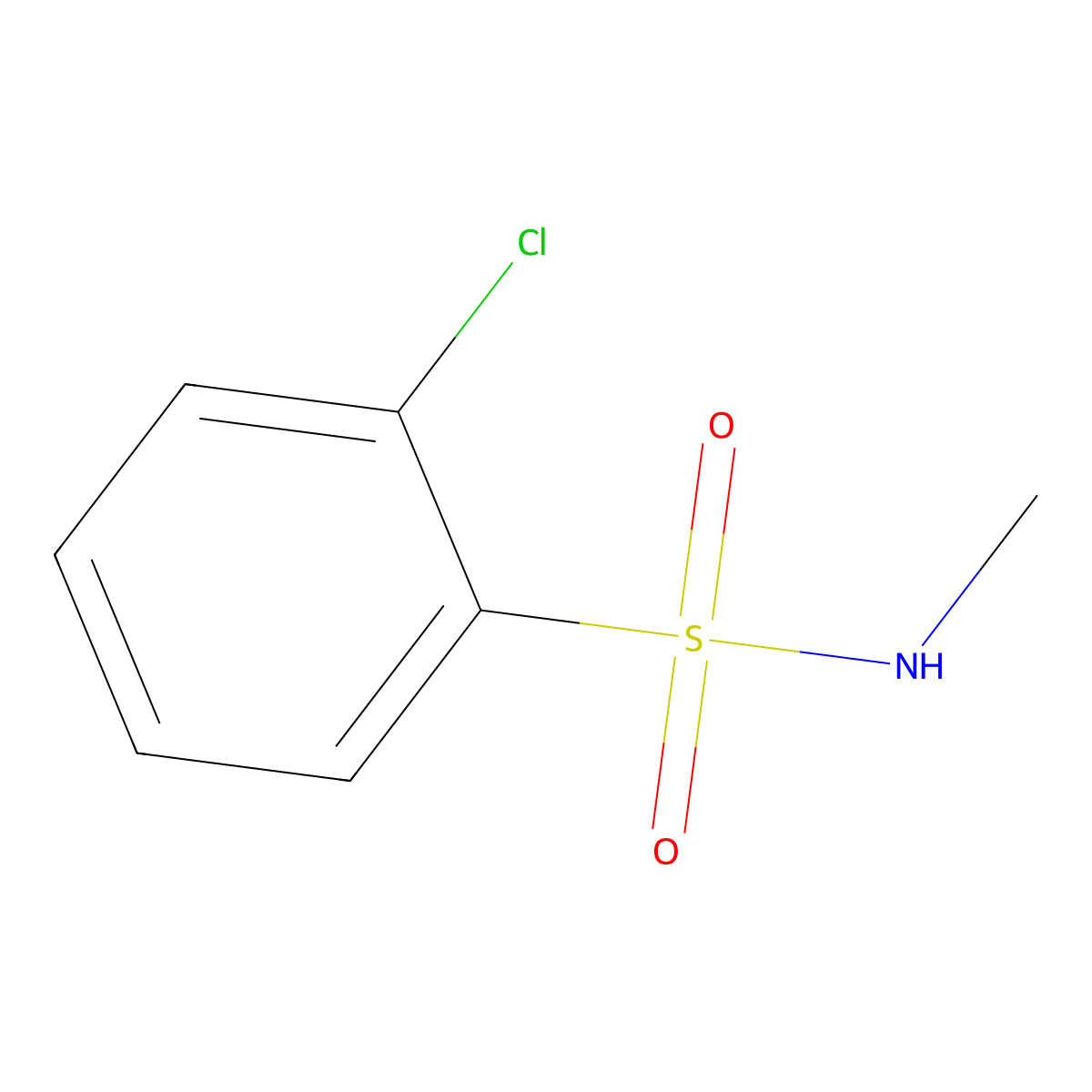 2-chloro-N-methylbenzenesulfonamide molecular structure, CAS 17260-67-2
