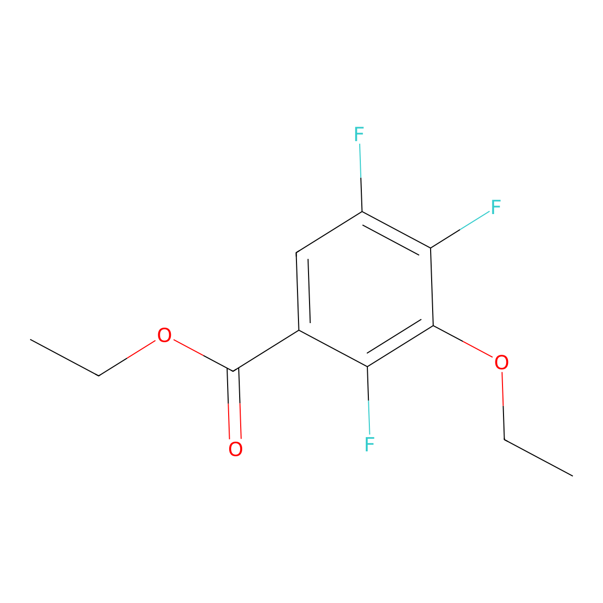 Ethyl 3-ethoxy-2,4,5-trifluorobenzoate molecular structure, CAS 172602-80-1
