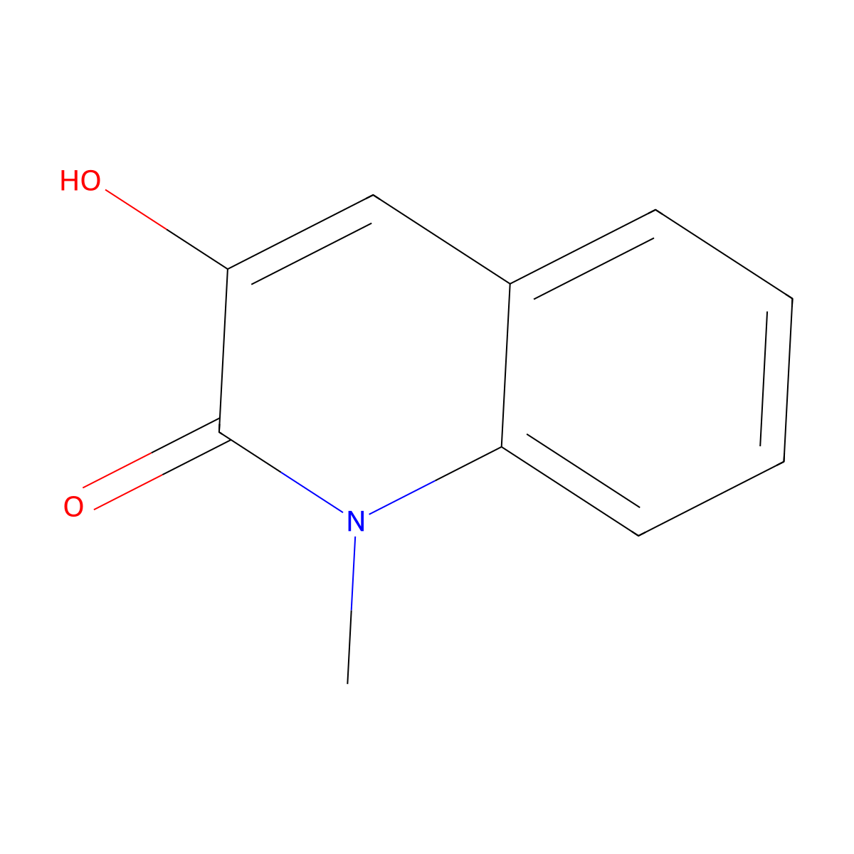 3-hydroxy-1-methylquinolin-2(1H)-one molecular structure, CAS 172604-63-6