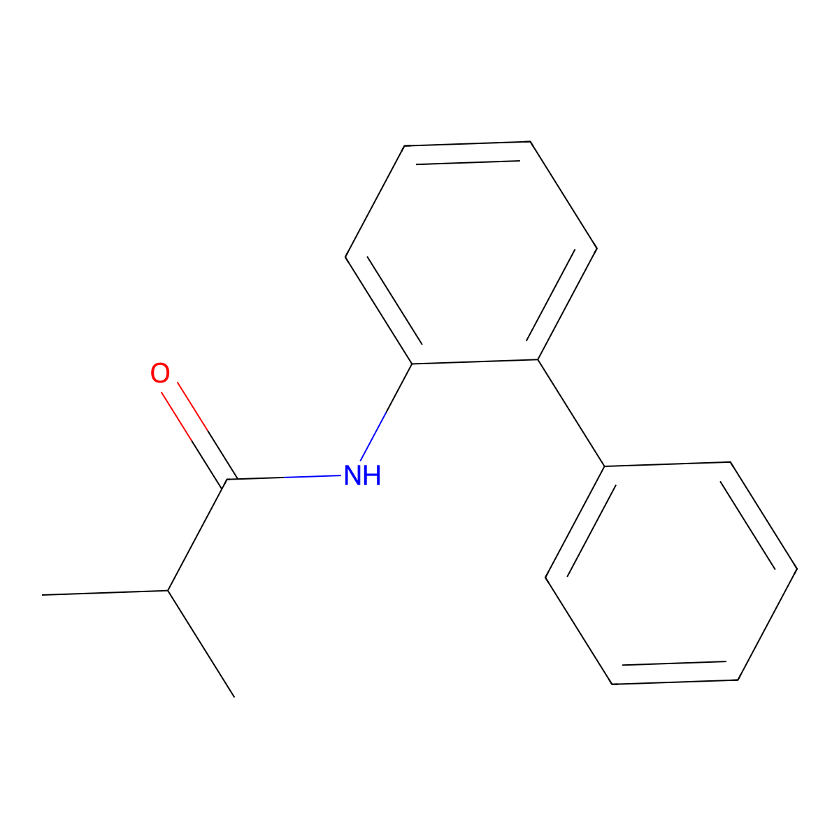 n-(Biphenyl-2-yl)-2-methylpropanamide molecular structure, CAS 17261-12-0