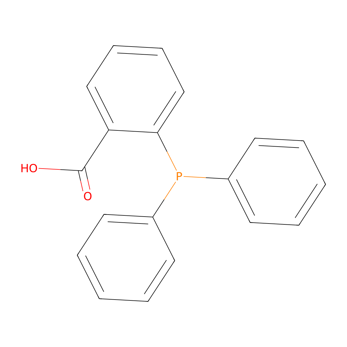 Benzoic acid, 2-(diphenylphosphino)- molecular structure, CAS 17261-28-8