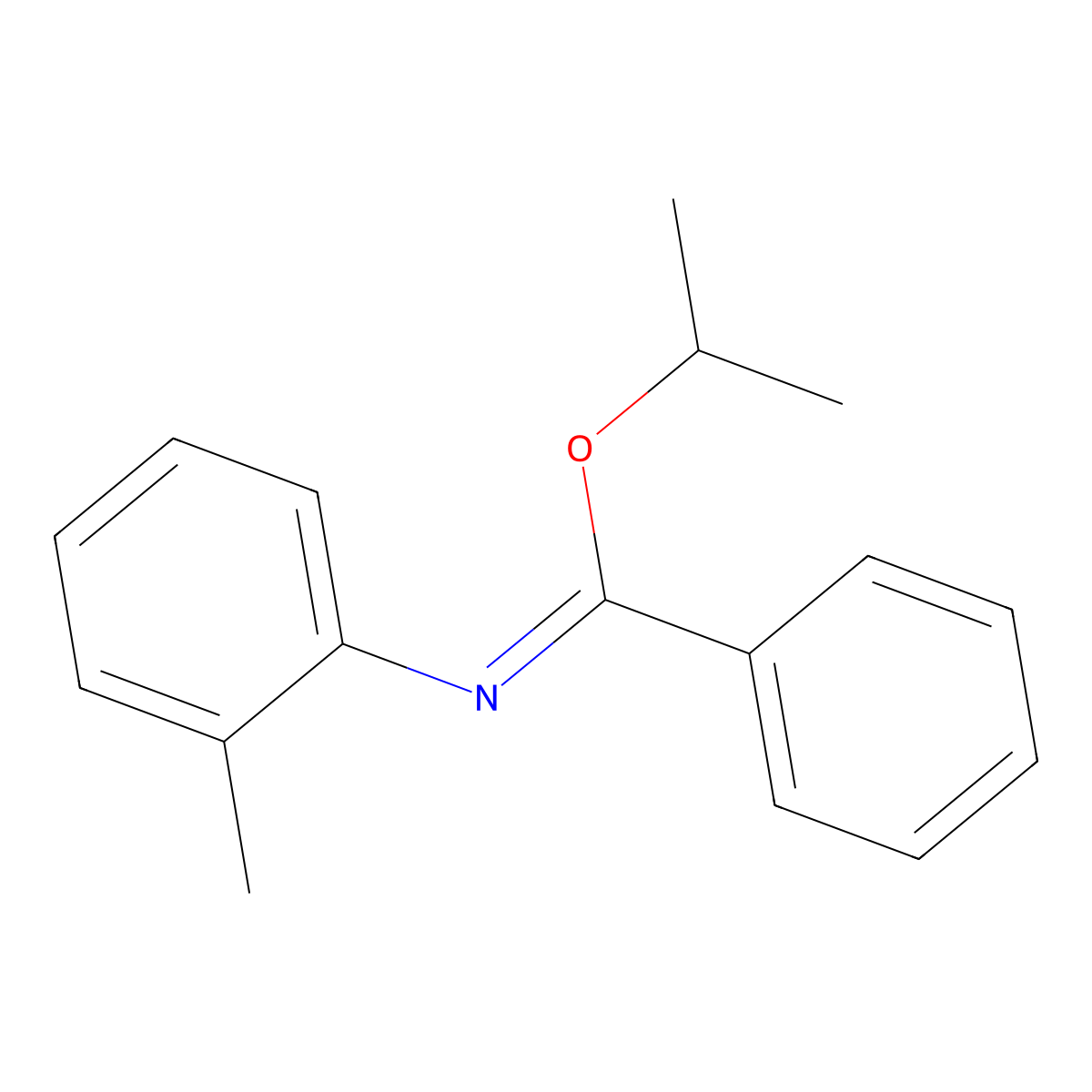 (Z)-(Propan-2-yl N-(2-methylphenyl)benzene-1-carboximidate) molecular structure, CAS 172611-13-1