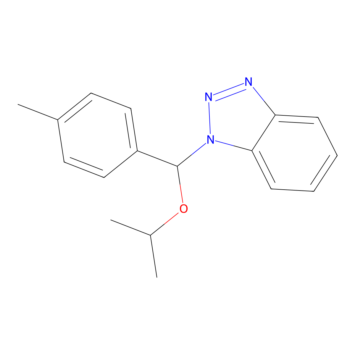 1-[(4-Methylphenyl)(propan-2-yloxy)methyl]-1H-1,2,3-benzotriazole molecular structure, CAS 172611-15-3