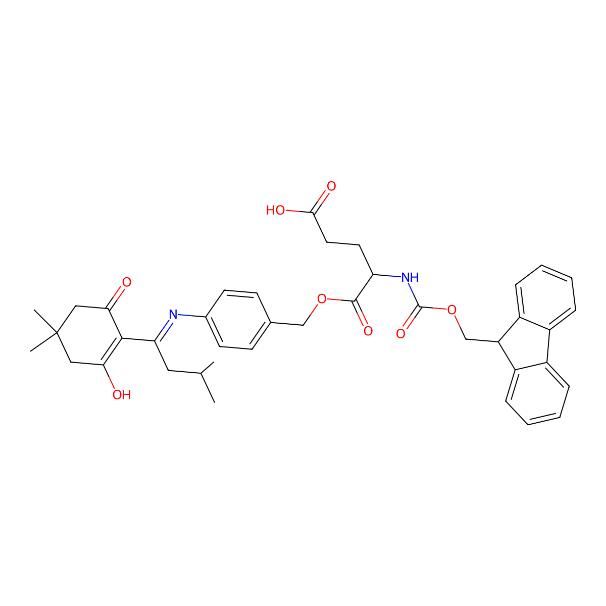 Fmoc-Glu-ODmab molecular structure, CAS 172611-75-5