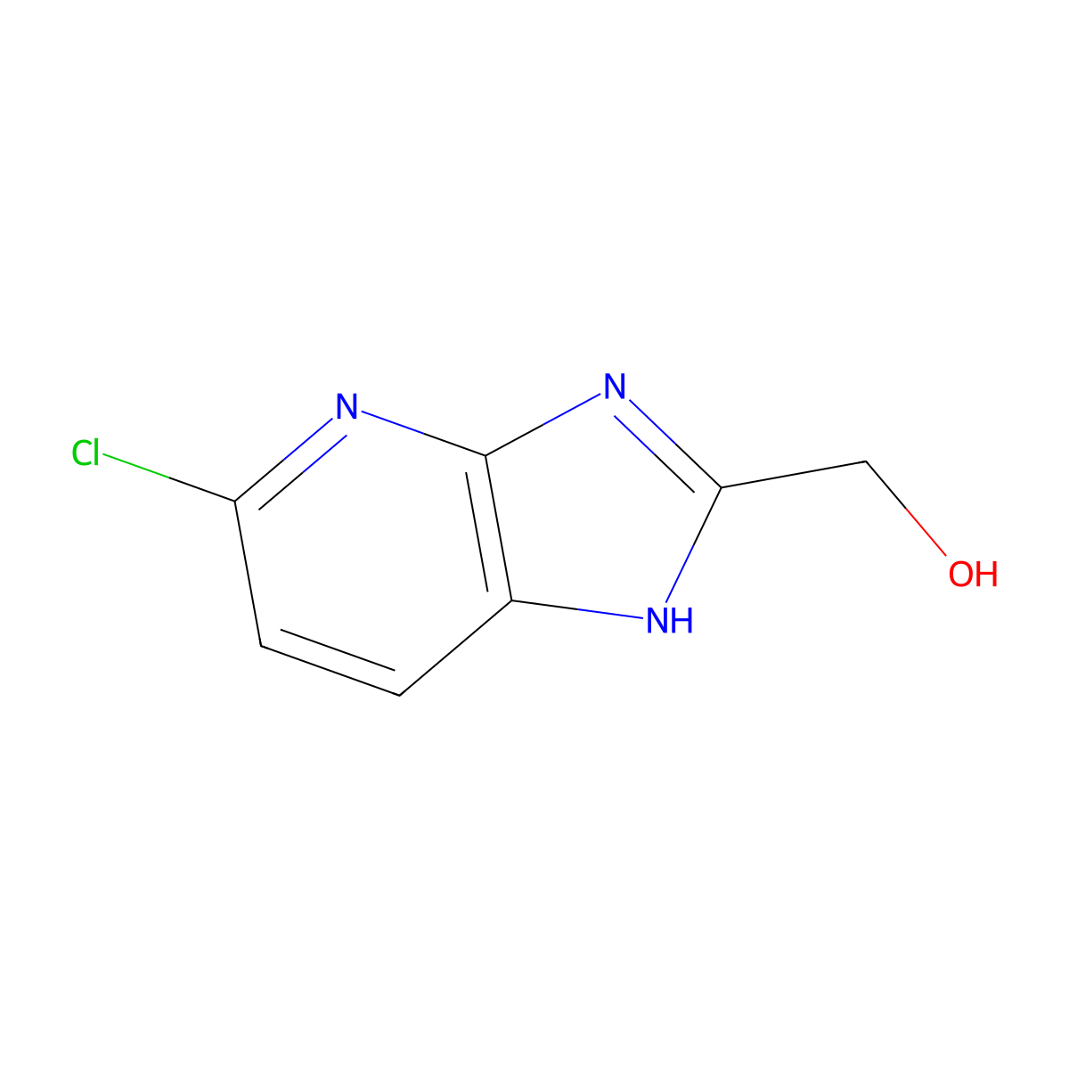(5-chloro-3H-imidazo(4,5-b)pyridin-2-yl)methanol molecular structure, CAS 172648-09-8