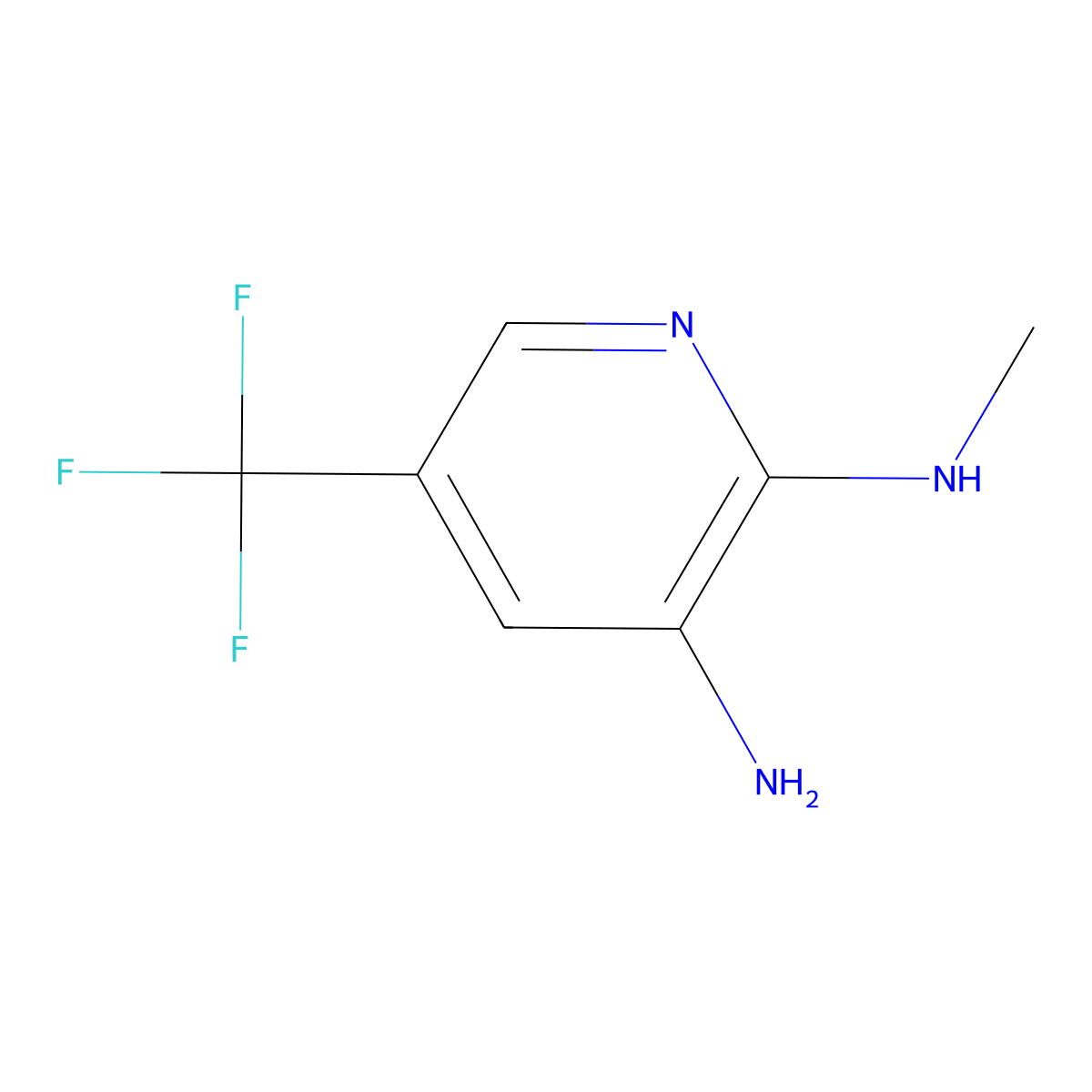 N2-Methyl-5-(trifluoromethyl)pyridine-2,3-diamine molecular structure, CAS 172648-55-4