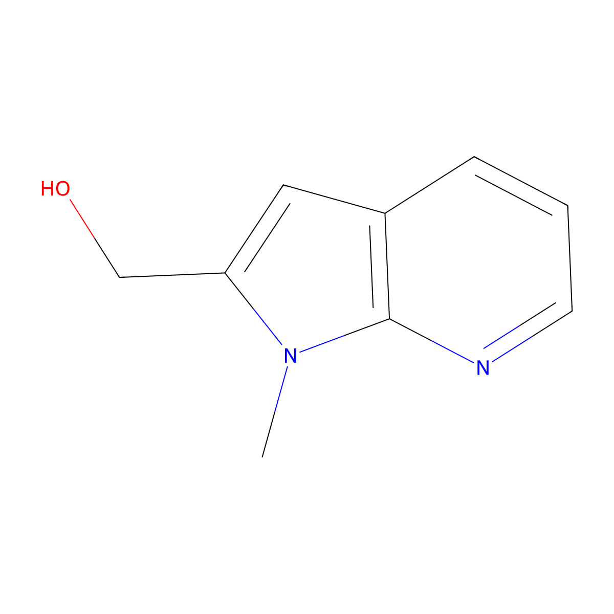 {1-methyl-1H-pyrrolo[2,3-b]pyridin-2-yl}methanol molecular structure, CAS 172648-56-5