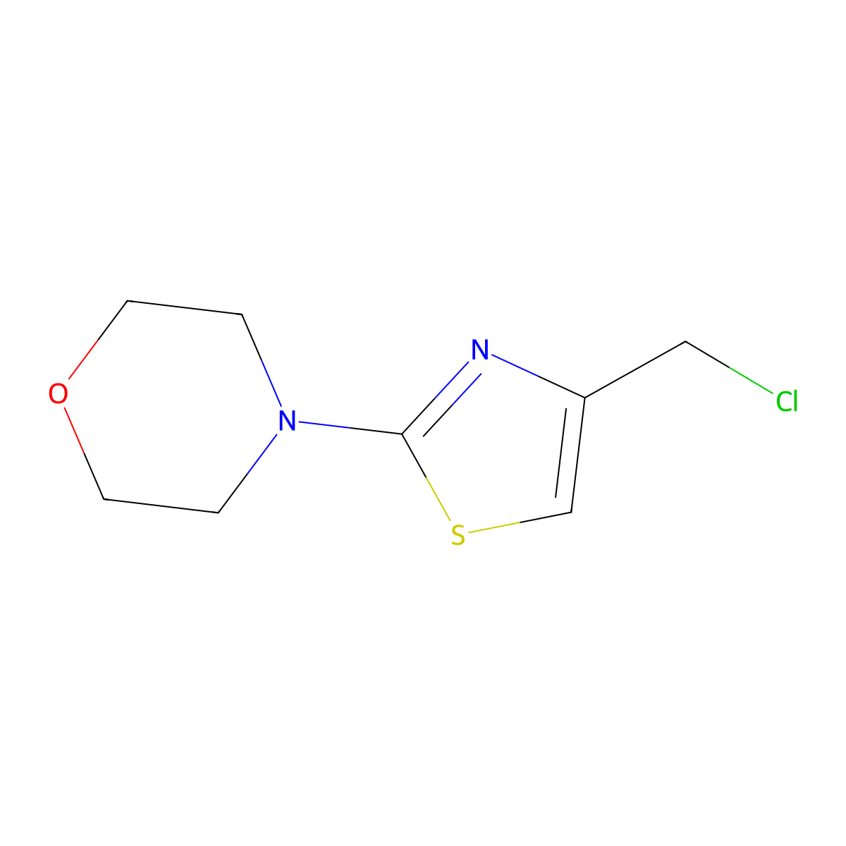 4-[4-(Chloromethyl)-1,3-thiazol-2-yl]morpholine molecular structure, CAS 172649-58-0