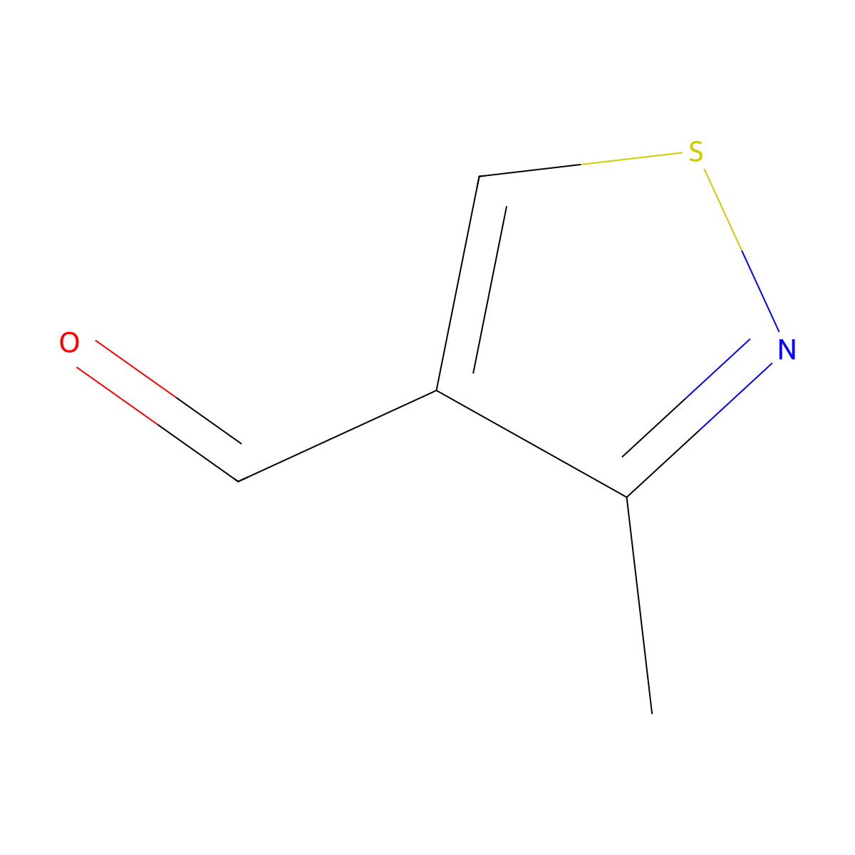 3-Methyl-1,2-thiazole-4-carbaldehyde molecular structure, CAS 17265-59-7