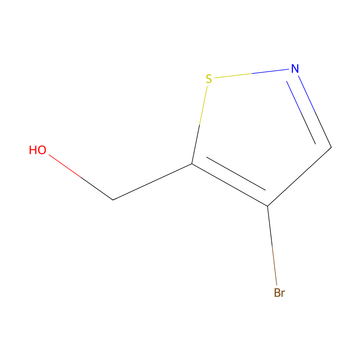 4-Bromo-5-isothiazolemethanol molecular structure, CAS 17265-62-2