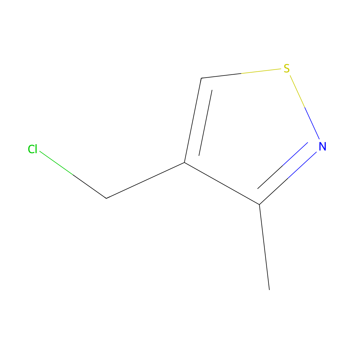 4-(Chloromethyl)-3-methyl-1,2-thiazole molecular structure, CAS 17265-67-7