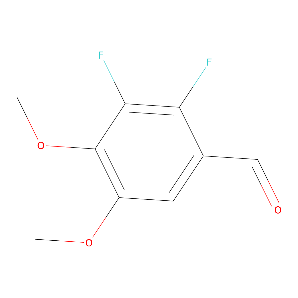 2,3-Difluoro-4,5-dimethoxybenzaldehyde molecular structure, CAS 172657-04-4