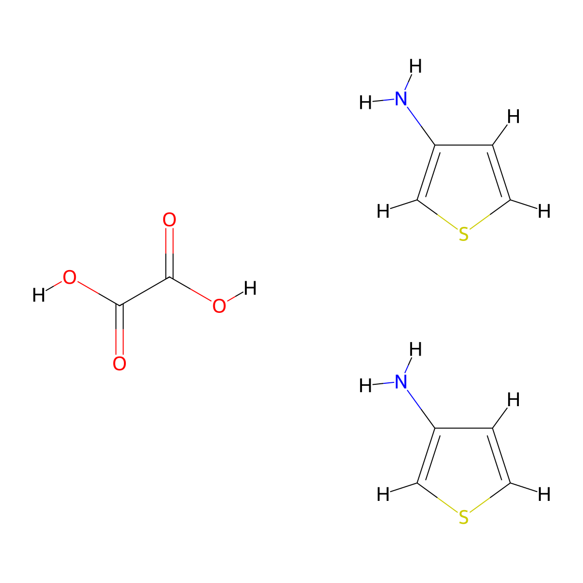 3-Thiophenamine oxalate molecular structure, CAS 172657-42-0