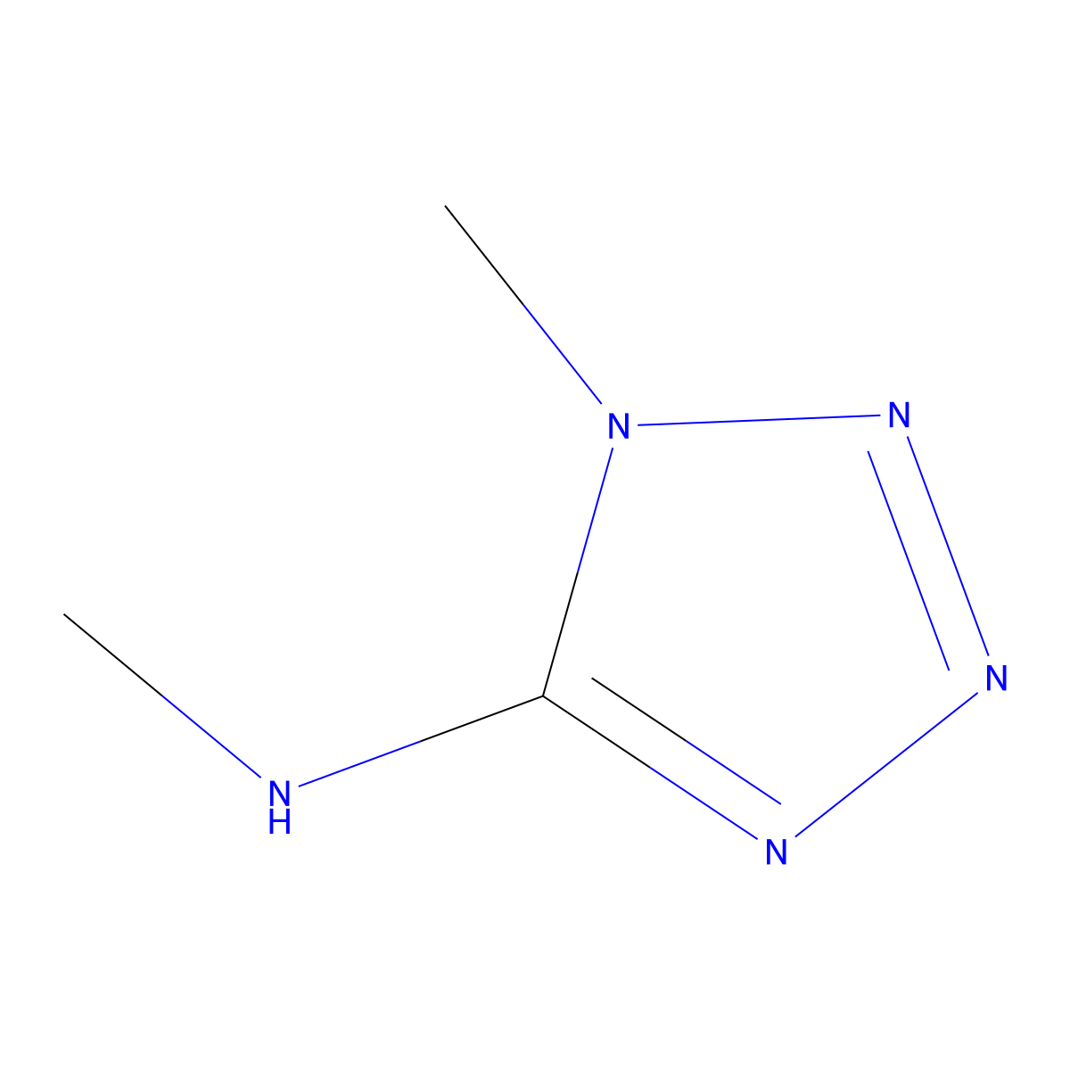 1-Methyl-5-methylaminotetrazole molecular structure, CAS 17267-51-5