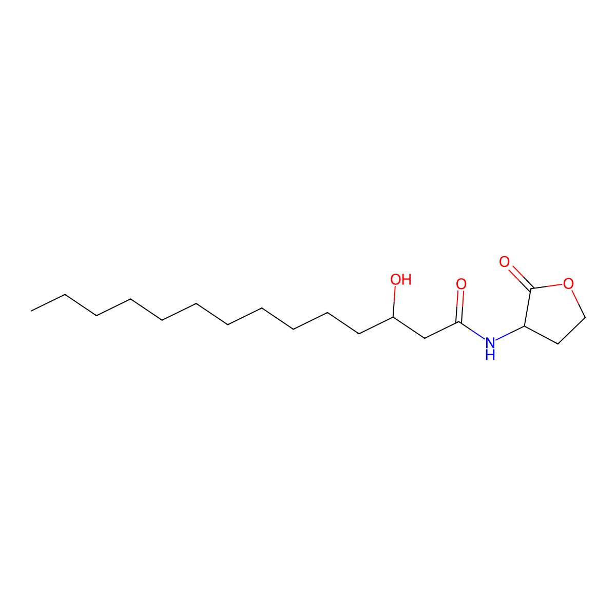N-(3-Hydroxytetradecanoyl)-DL-homoserine lactone molecular structure, CAS 172670-99-4
