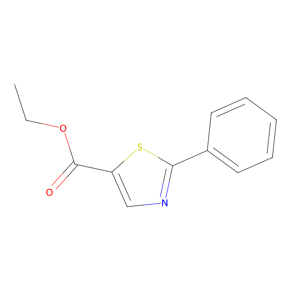 Ethyl 2-phenylthiazole-5-carboxylate molecular structure, CAS 172678-67-0