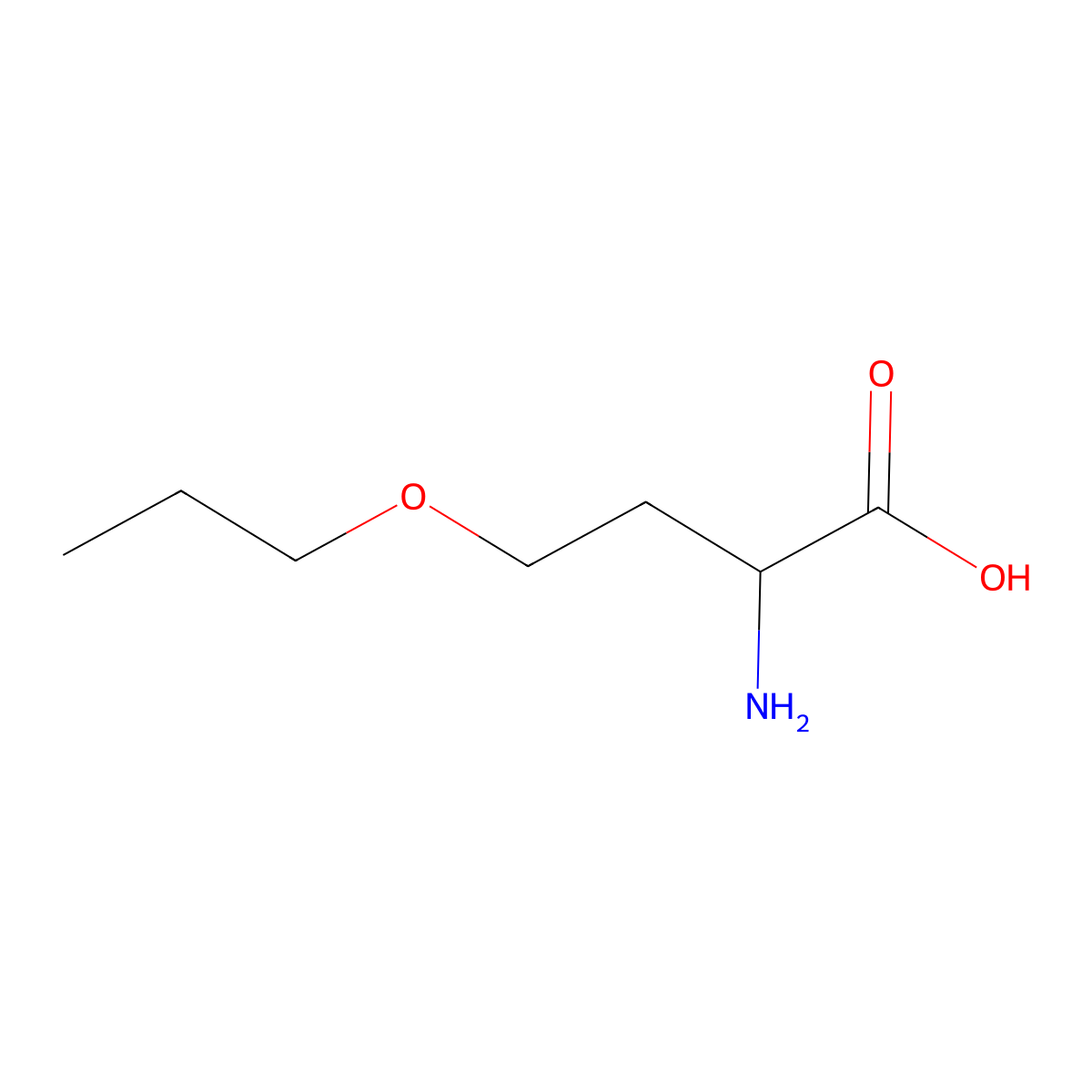2-Amino-4-propoxybutanoic acid molecular structure, CAS 17268-94-9