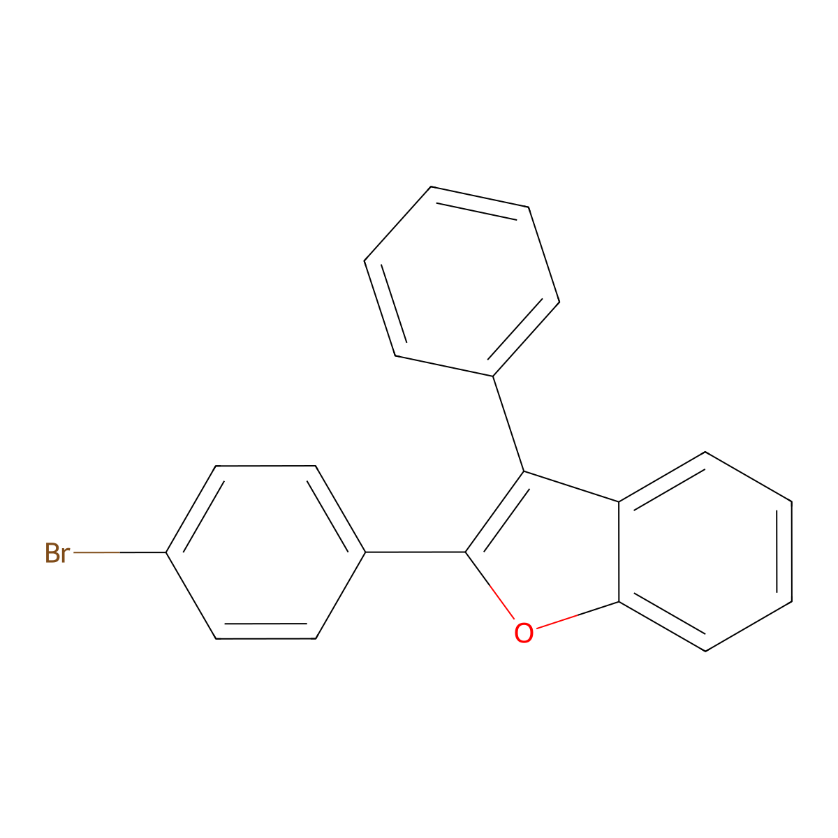 2-(4-Bromophenyl)-3-phenyl-benzofuran molecular structure, CAS 172685-76-6