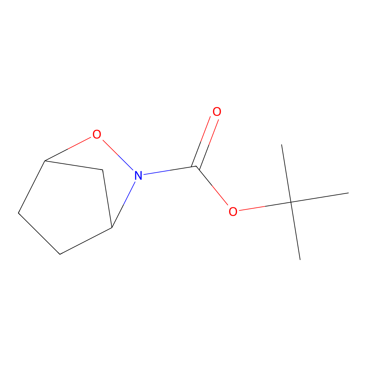 Tert-butyl 2-oxa-3-azabicyclo[2.2.1]heptane-3-carboxylate molecular structure, CAS 172688-56-1