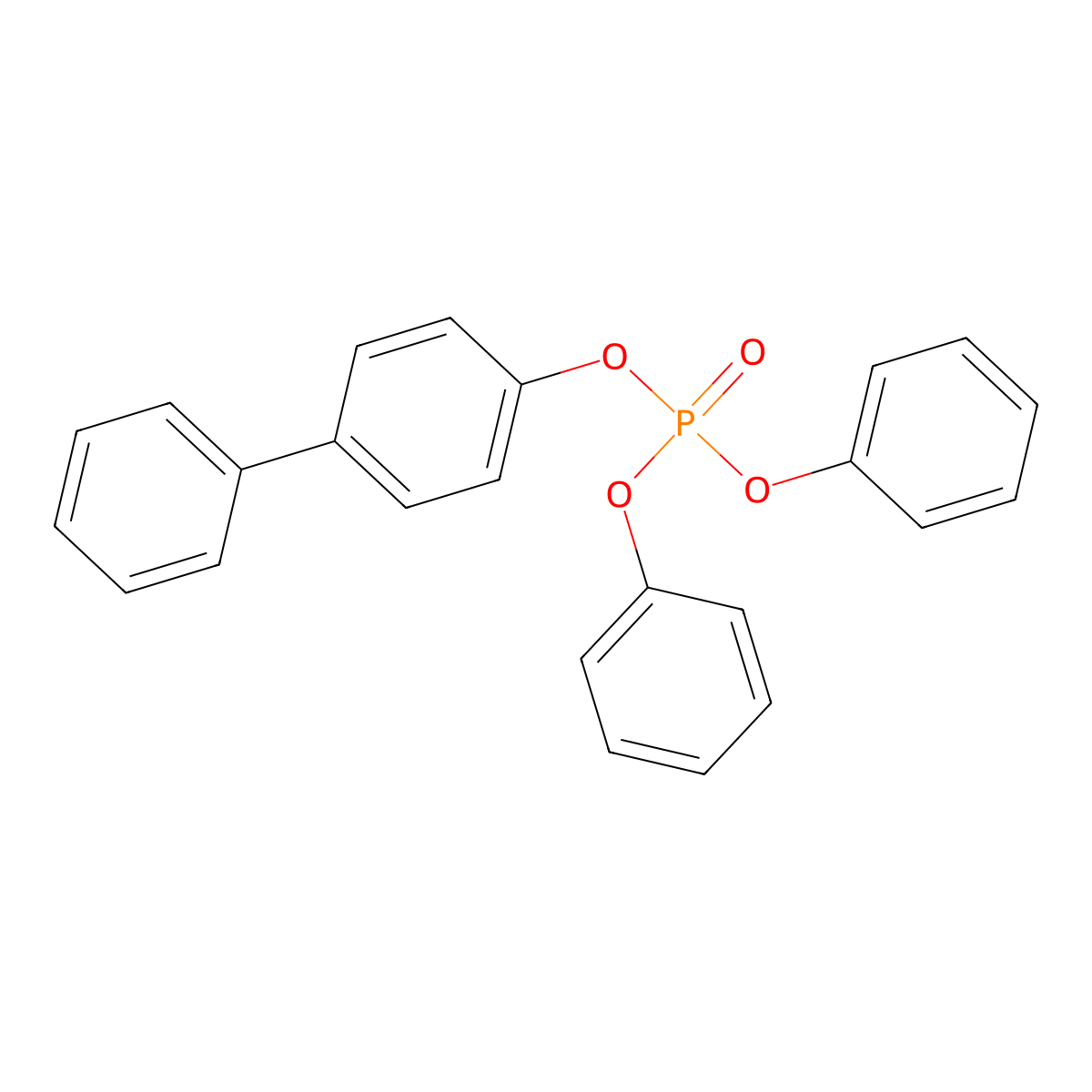 4-Biphenylol diphenyl phosphate molecular structure, CAS 17269-99-7