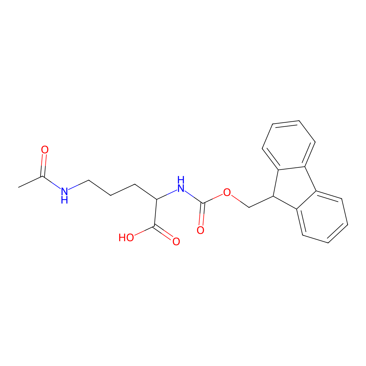 N5-Acetyl-N2-Fmoc-L-Ornithine molecular structure, CAS 172690-48-1