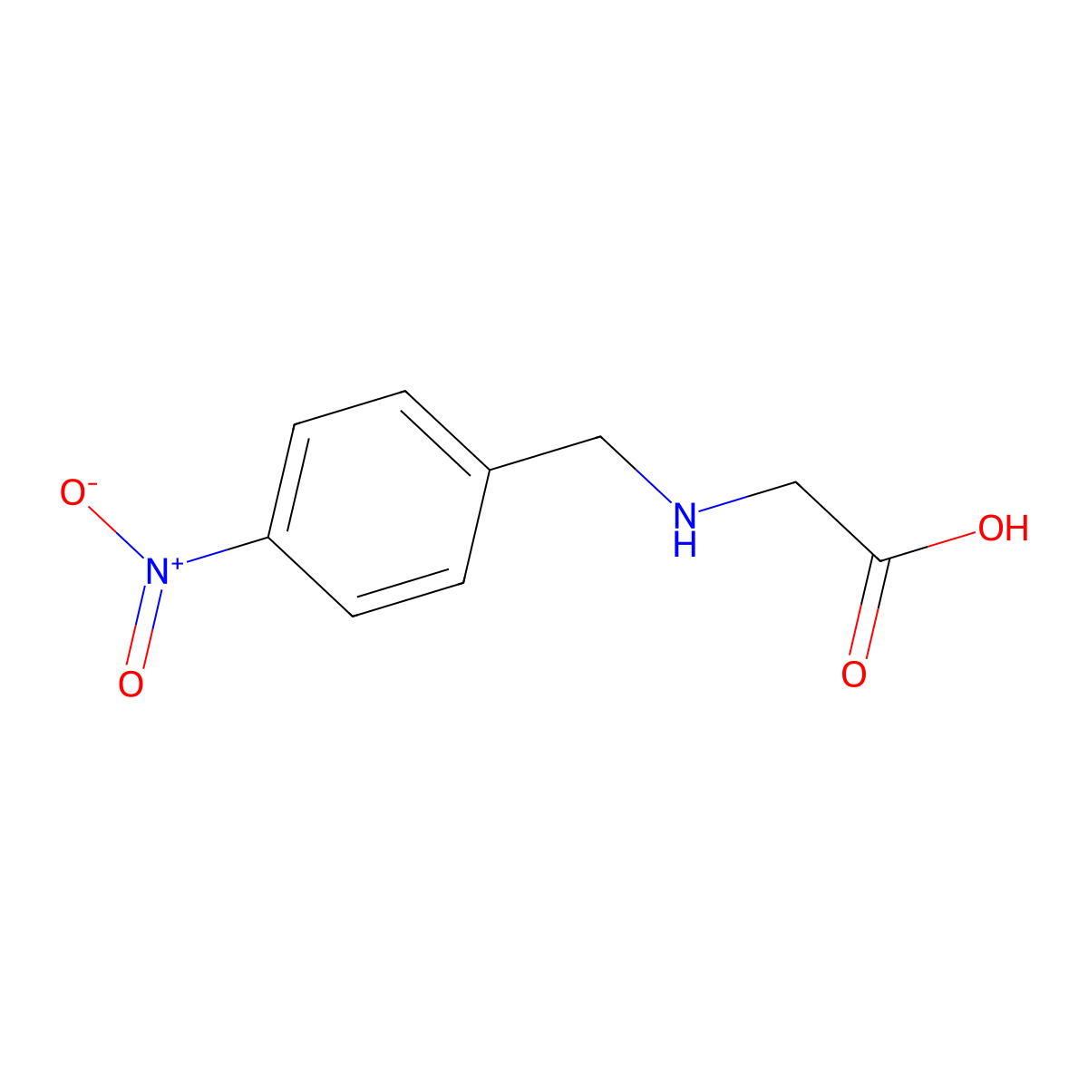 (4-Nitro-benzylamino)-acetic acid molecular structure, CAS 1727-14-6