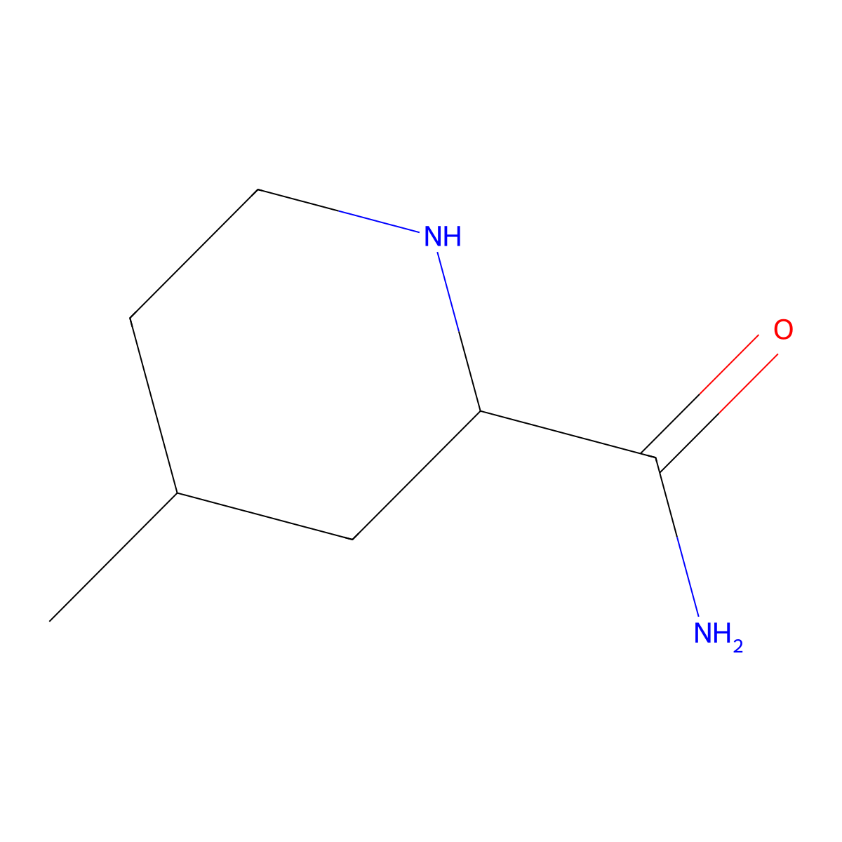 4-Methylpiperidine-2-carboxamide molecular structure, CAS 172703-83-2
