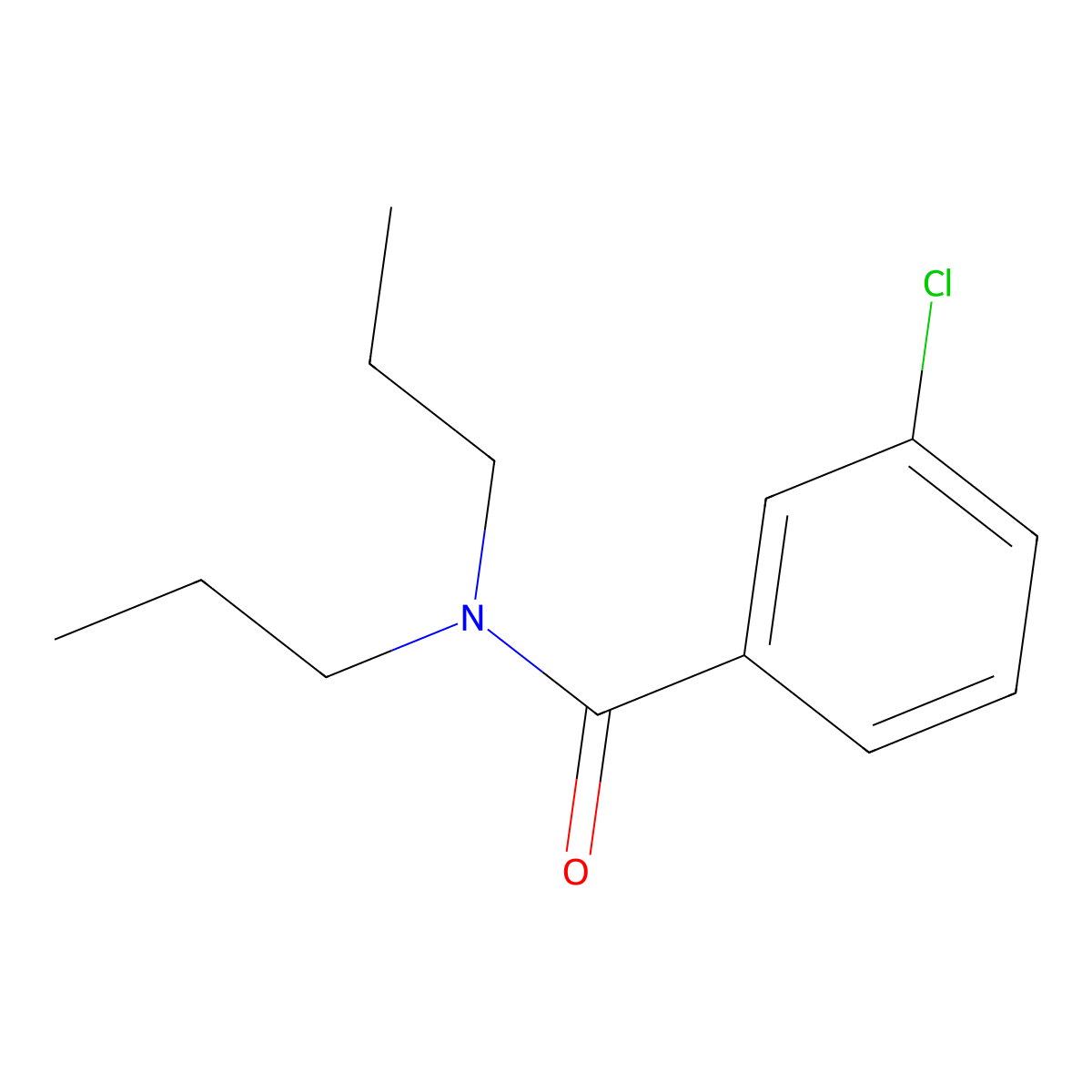 3-chloro-N,N-dipropylbenzamide molecular structure, CAS 17271-10-2