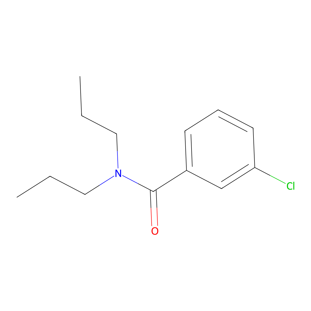 3-chloro-N,N-dipropylbenzamide molecular structure, CAS 17271-10-2